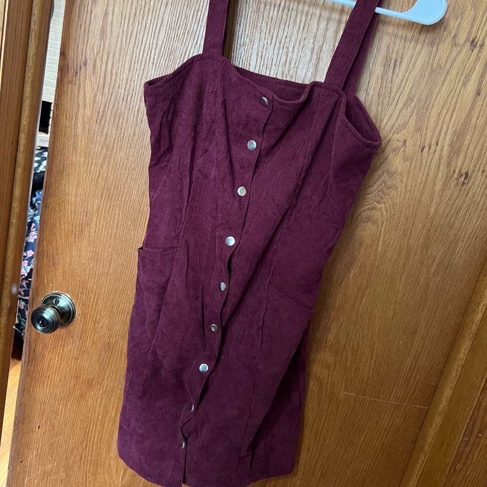 Corduroy Button Up Dress